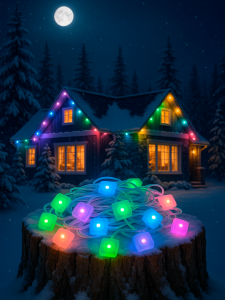 Уличная RGB гирлянда на дом с Bluetooth 45 м Огонёк OG-LDG27